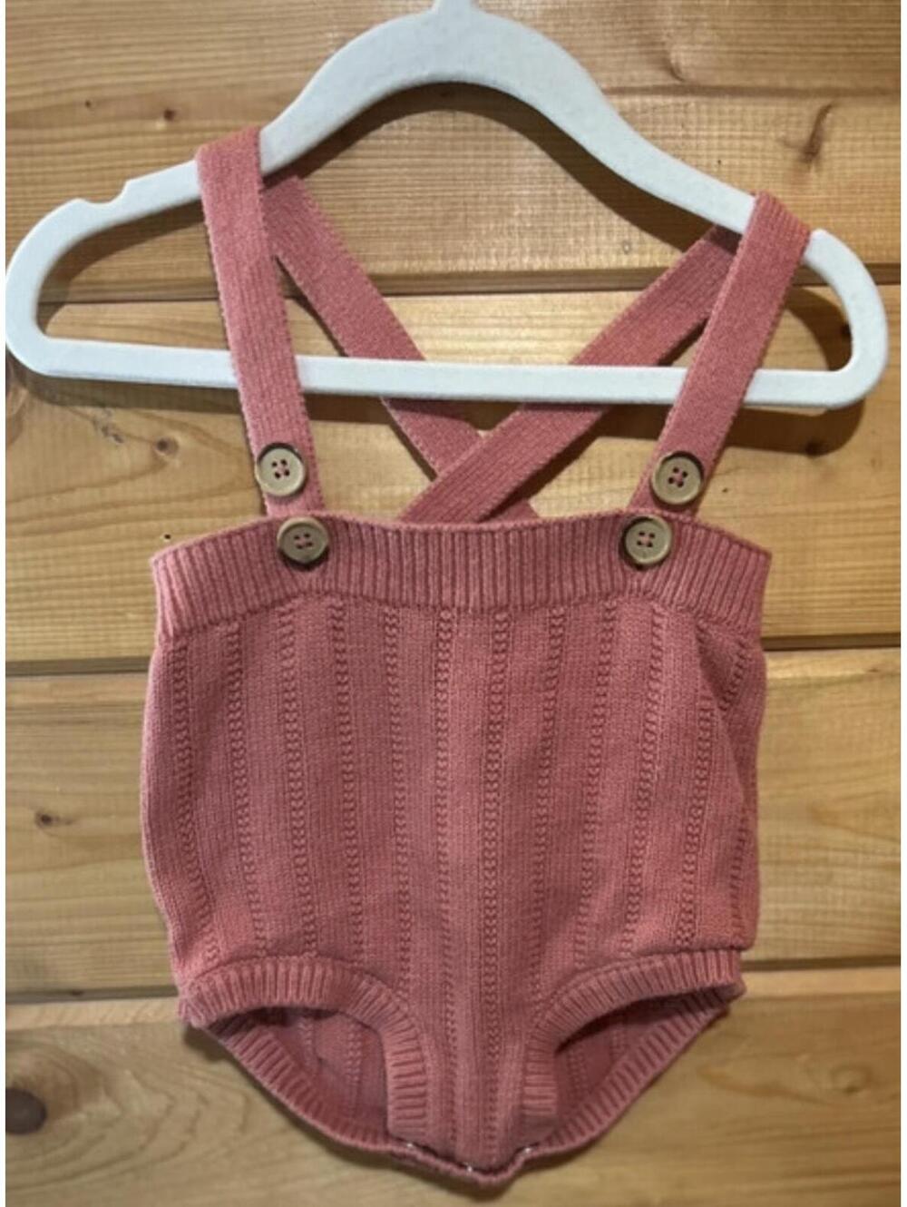 Cat & Jack Pink Knit Sleeveless Overall